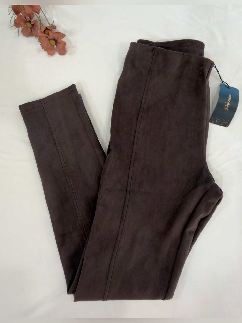 Shinestar Brown Faux-Suede Leggings